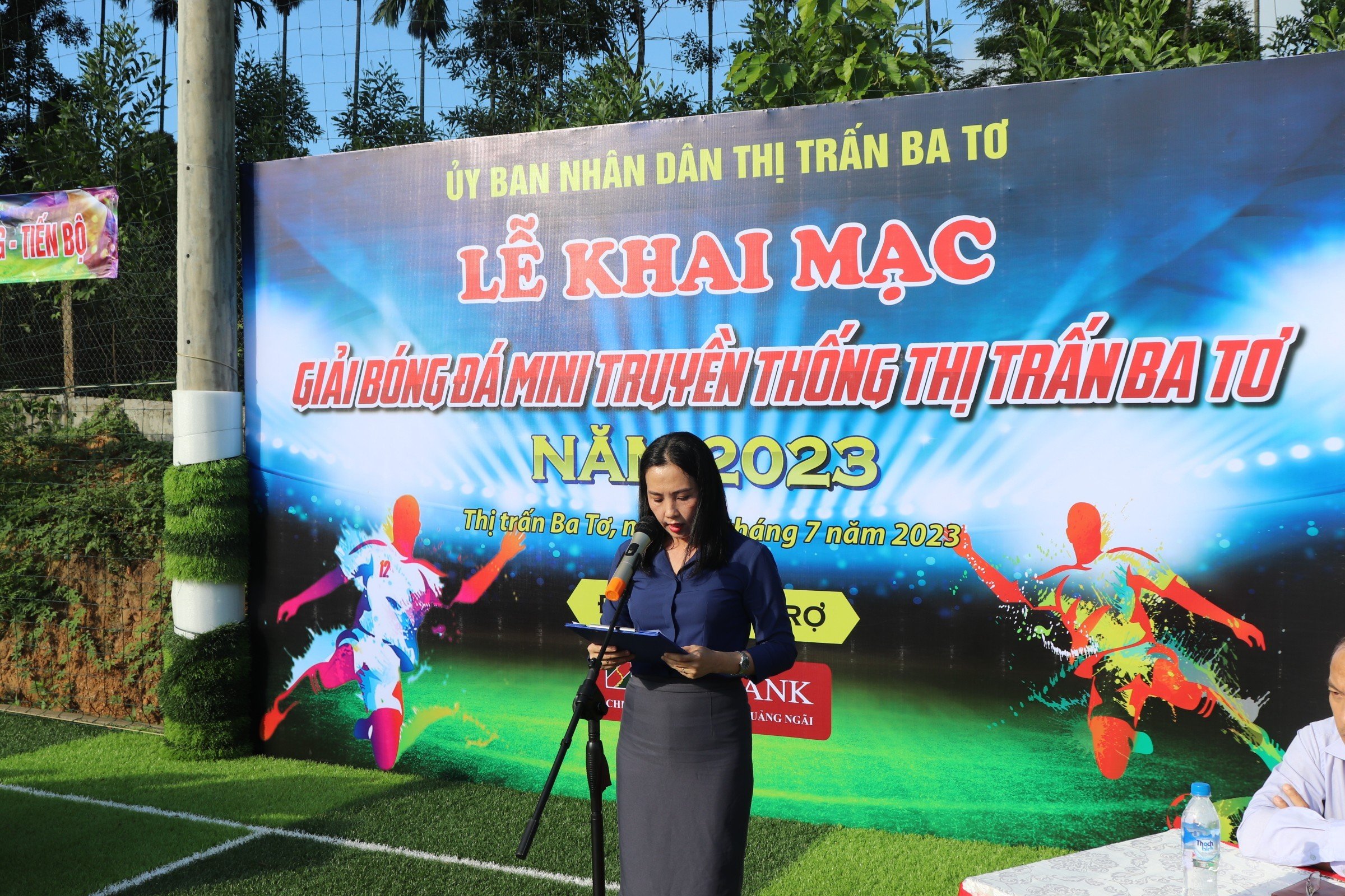 UBND thị trấn Ba Tơ tổ chức khai mạc giải bóng đá mini truyền thống năm 2023